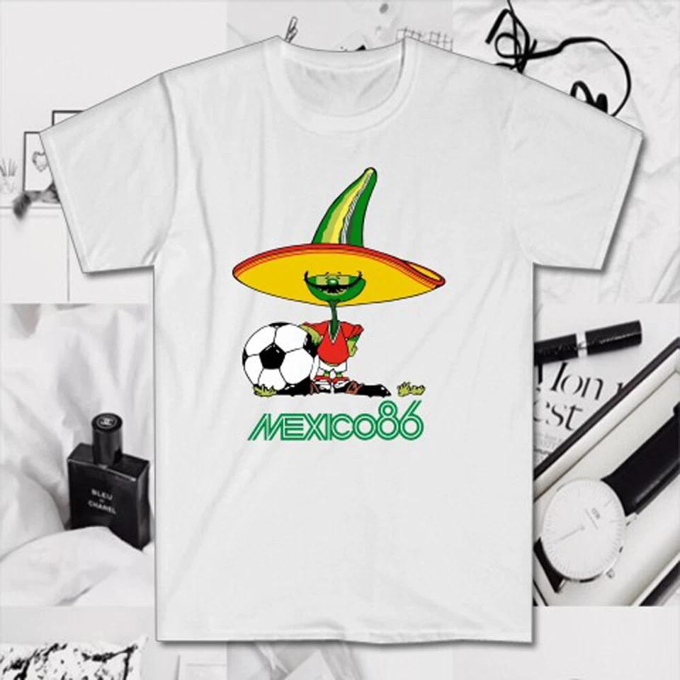 

Mexico 86 Pique Classic Football Masscot Men s White Size S to 5XL M