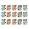 20pcs Bear Glass Beads Colorful Cute Lampwork Loose Spacer Bead For Jewelry Making DIY Necklace Bracelet Phone Chain Accessories
