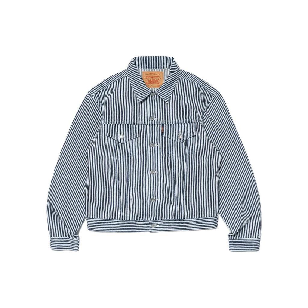Levis X Nigo Collaboration SS23 Washed Striped Vintage Casual Denim Jacket Men Jacket Blue LV20230330-01