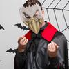 PU Leather Halloween Eagle Mask with Elastic Belt Full Face Animal Cosplay Mask Handmade Realistic Masquerade Face Masks