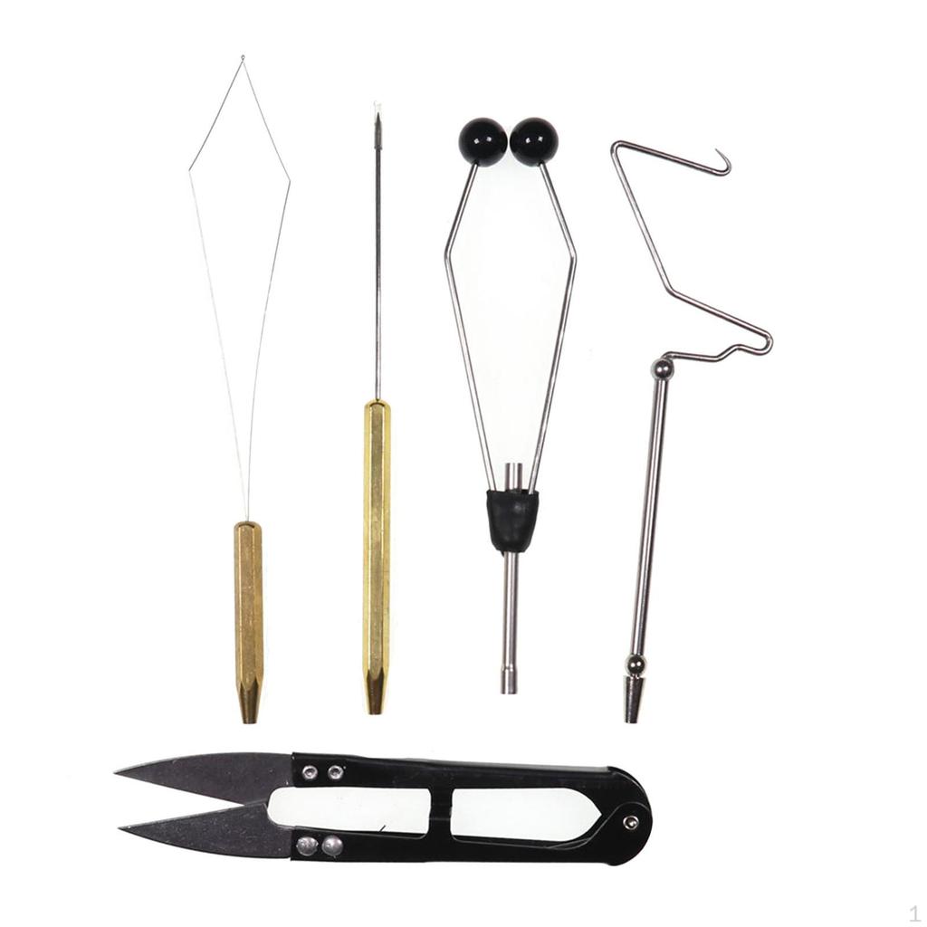 Fly Tying Tools Bobbin Holder Premium Fishing Hook Portable Metal Scissors