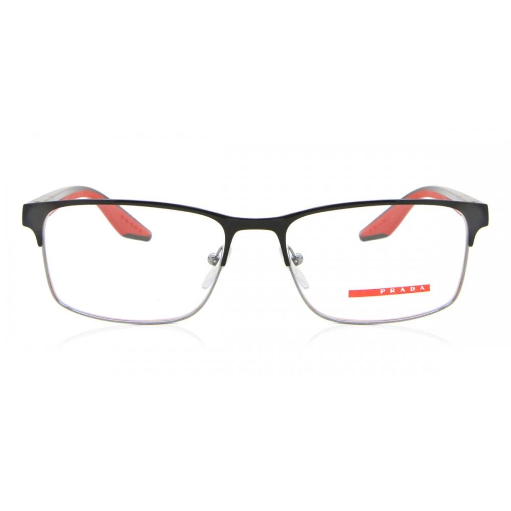 

Prada Linea Rossa Ps50pv Ydc1o1 Men Eyeglasses Black Silver/55-17-145