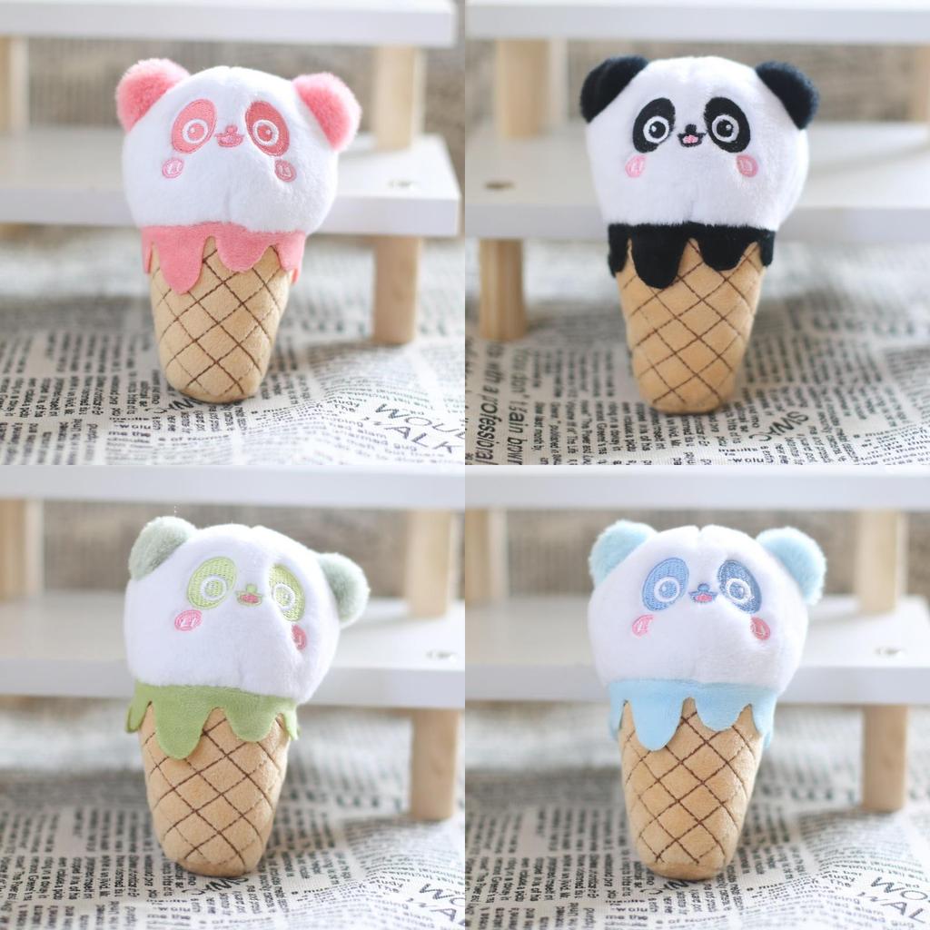 Cute And Adorable Cone Panda Keychain Plush Toy Bag Pendant