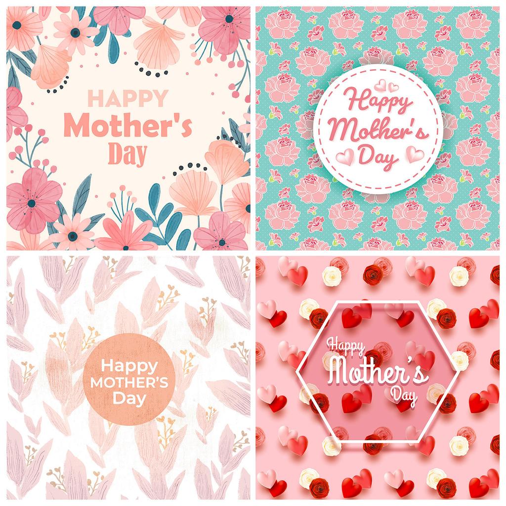 12 Sheets/Each Pack Of Small Floral Mother Plot Background Paper, Warm Color Hand Account Hand Account Diy Background Cardboard