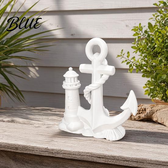 Sailing Enthusiast Decor Desk Decor Lighthouse Boat And 3D Printed Statue Nautical Medium Size Ocean Gift Theme Figurine for