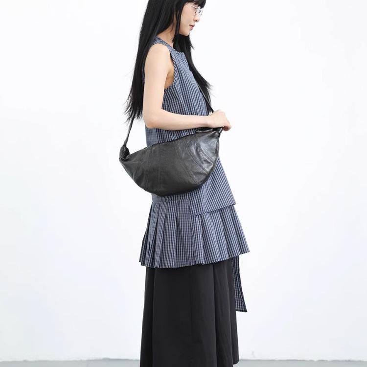 Korean Retro Plaid Sleeveless Dress Women's Early Summer Wear Vest Skirt Chic Irregular Pleated Short Skirt