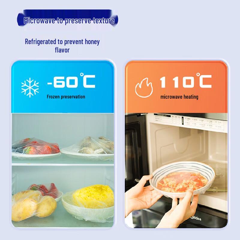 Miaojie Klappdeckel Einfach-Zieh PE Lebensmittelabdeckungen