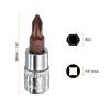 3pcs Phillips Bit Socket PH1 PH2 PH3 1/4" Square Drive Cross Head S2 & CR-V Steel Socket Ratchet Wrench Bits Socket Wrench