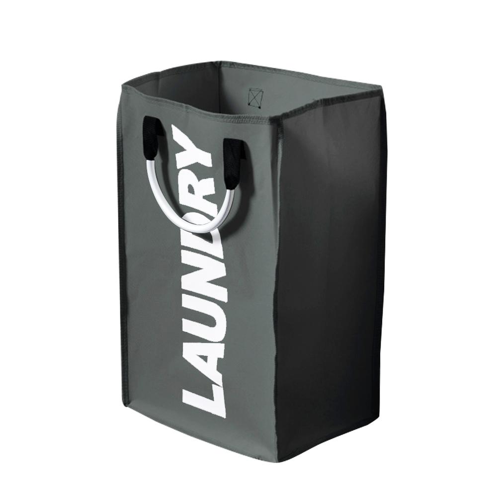 

Складная корзина для белья, сумка для хранения грязной ткани, большая вместительная сумка для хранения одежды, игрушек, корзины с ручкой из сплава серый