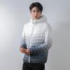 Men's 90 fleece light down jacket men's hooded hooded winter coat gradual change of color men's clothing