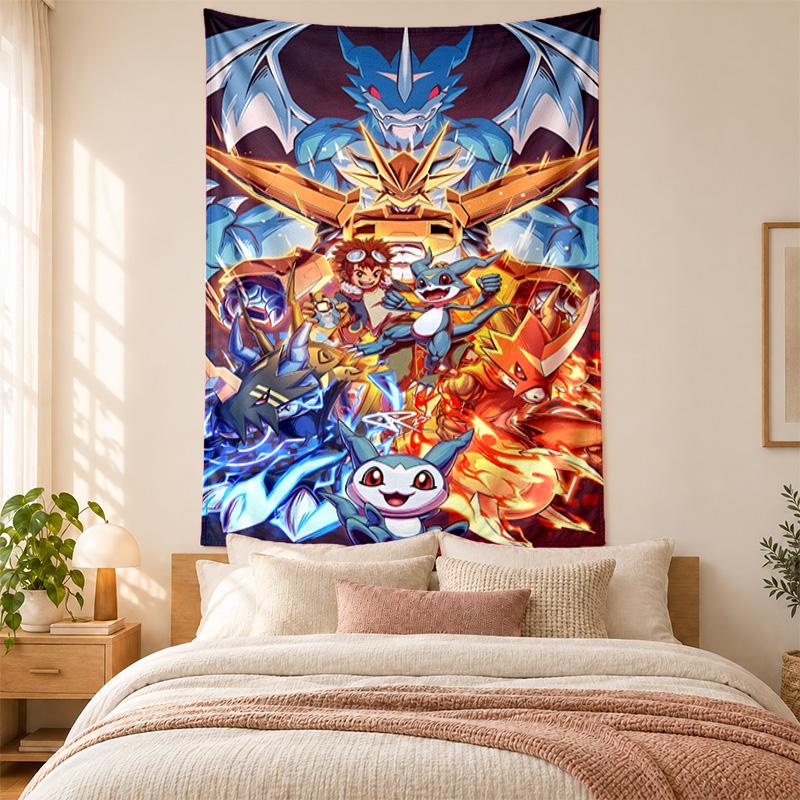 Digimon Tapestry highquality for decorating living room bedroom dorm walls ideal as bedroom wallart orholiday gift