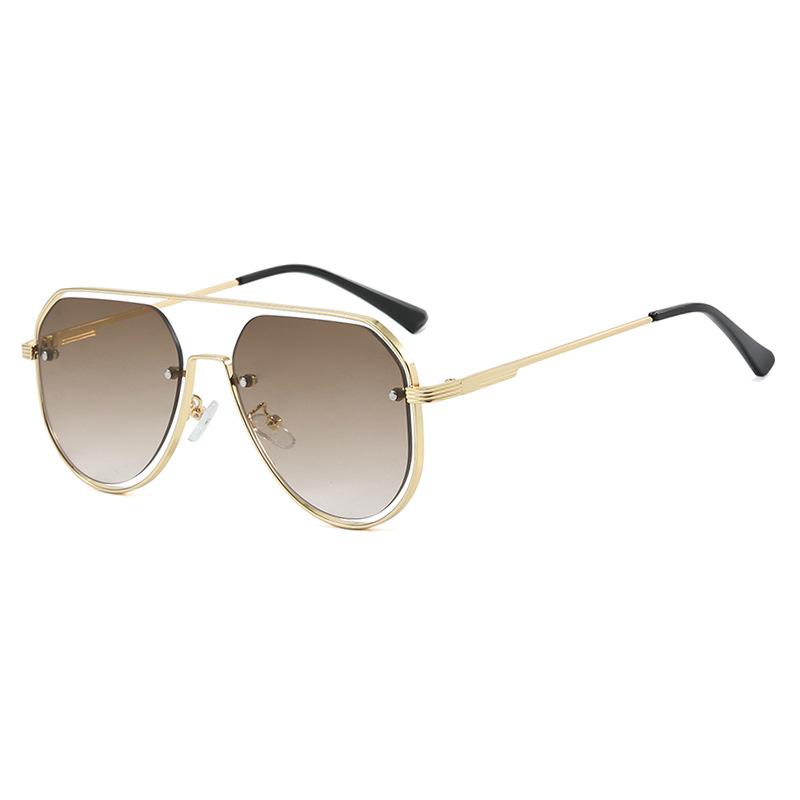 Hollow Metal Toad Frame Sunglasses Modern Retro Sunglasses Driving Casual Sunglasses