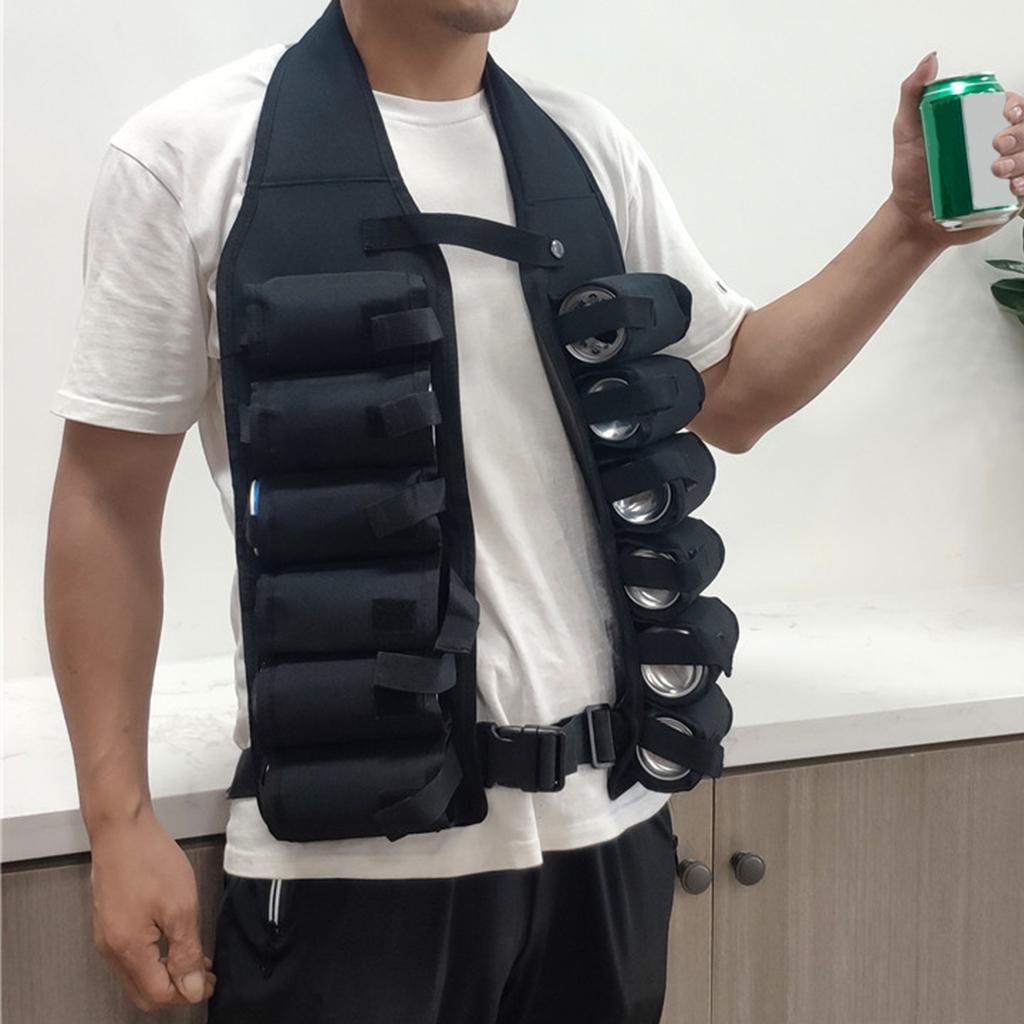 Trinkweste Schnallenhalter Tragbar Bierdosen Flaschenhalter Bierholster Bier