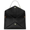 Saint Laurent Cassandra Brand Logo Antique Bronze Hardware Lambskin Envelope Clutch Handbag Women Handbags Black 841702-AACYT-1000
