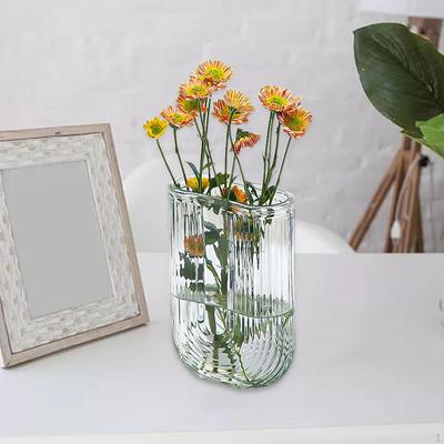 Glasvase, Blumenvase, nordisches Arrangement, Pflanzenhalter für Tischdekoration