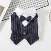 Ropa para mascotas Camisa para perro Esmoquin para perro Camisa con pajarita para perro niño Fiesta de boda Bulldog Pug Disfraz de cachorro Mascota Teddy Trajes finos de verano