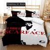 Tony Montana Scarfaces Bedding Set Boys Girls Twin Queen Size Duvet Cover Pillowcase Bed Kids Adult Home Textileextile