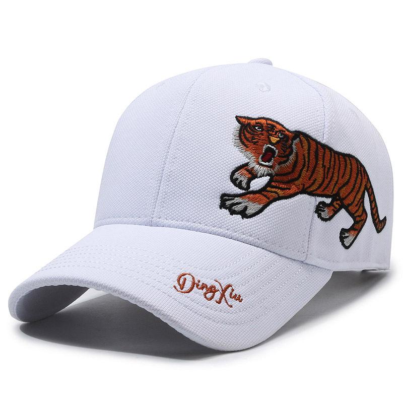 Cap Men's Spring Autumn Embroidered Tiger Baseball Cap Men's Outdoor Cap