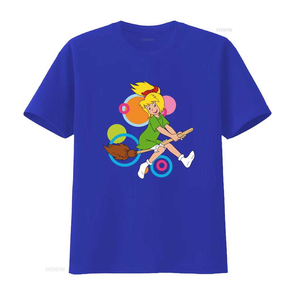 Bibi Blocksberg z Nadrukiem Miotły Damska Koszulka Cartoon Modny Design vintage Prana Stylowe ubrania designerskie Rozciągliwa