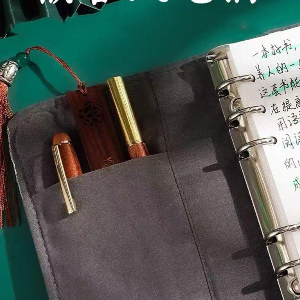 Notizbuch mit Blumenstoff im chinesischen Stil, leeres Raster, Büronotizbuch, Loseblatt-Notizbuch, Schreibwaren