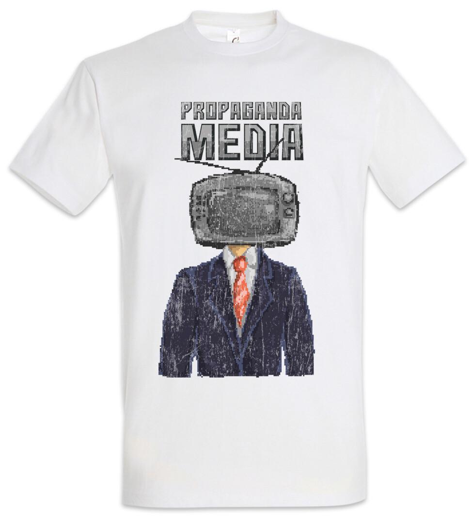 Propaganda Media T-Shirt Geek Nerd TV Television Media Criticism Pixel Retro S