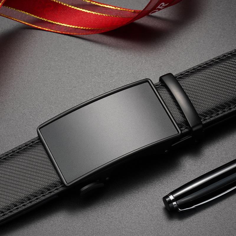 Men'S Belt Automatic Buckle Cowhide Leather Belt Business Leisure Middle-Aged And Young People Trendy Pants Belt Men