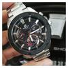 Casio CASIOEDIFICE Series Classic Three-pin Chain Quartz Movement Stainless Steel Strap Japanese and Korean Watch Men's Watch Black Dial EQS-910D-1A