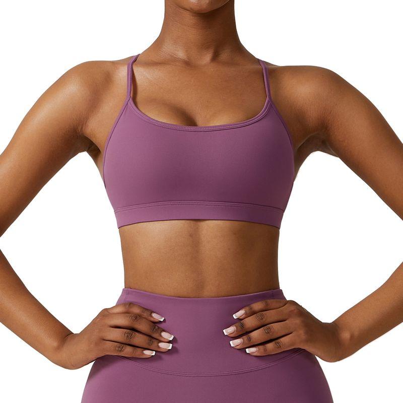 

Yoga Autumn and Winter Zipper Slim Looking Long Sleeve Women s High Elastic Outdoor Prune purple bra 10/M