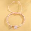 Four-leaf clover star braided hand rope bracelet simple and versatile lucky four-leaf clover bracelet sweet jewelry