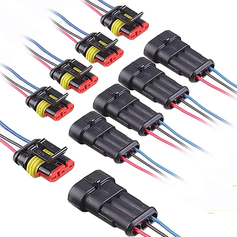 2 Pin Connector Waterproof,2Pin Way Car Electrical Connector With Wire 16AWG Marine For Car,Truck,Boat,Motorcycle And Other Wire Connections.