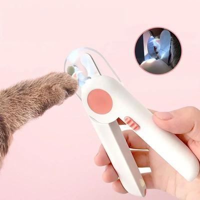 Katzen Nagelschere Schere LED Licht Haustier Hunde Nagel Zehenschere Kätzchen Welpe Kralle Nagelknipser Katzen Fellpflege Reinigungszubehör