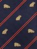 COLORATA Capybara Necktie x Silk Jacquard Gift (145 8.5cm / Navy/Striped / 100% / Weave) Animal/Animal