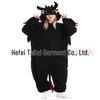 In Stock: Cartoon Dragon Onesie Pajamas for Couples and Kids - Black & White Design