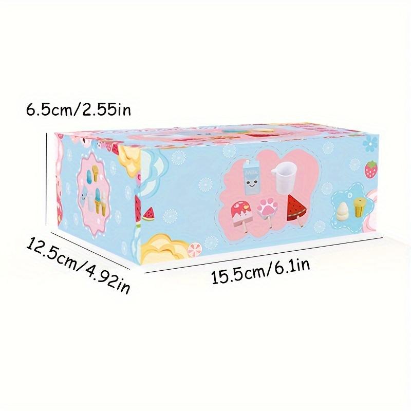 Wooden Ice Cream Playset Colorful Pretend Play Food for Youngsters, Includes Ice Cream Cones, Popsicles, and Milk Carton, Ice Cream Party Decorations