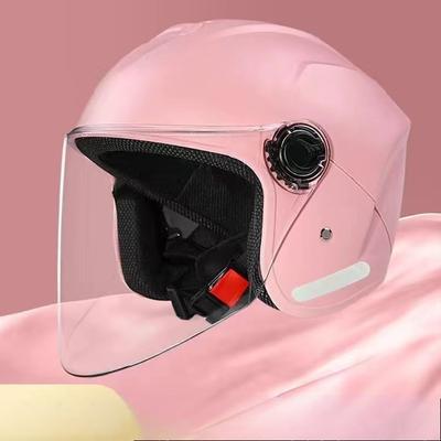 Bicycle Safety Helmet Women's Adult Electric Bicycle Motorcycle Half Helmet with Goggles