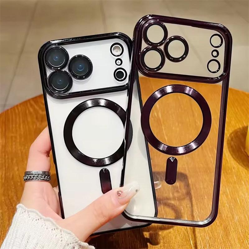 High Quality Plating Silicone Case For IPhone 17 Air 17 Pro Max Magnetic Wireless Charg Camera Protect Cover