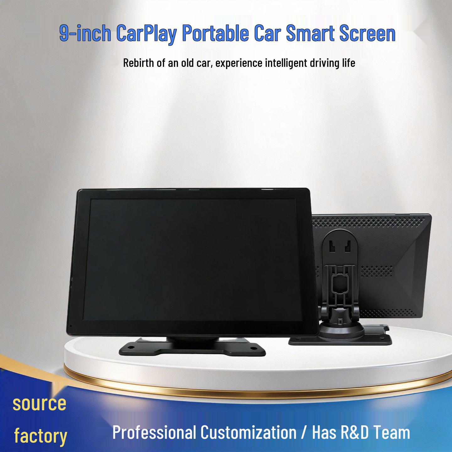 9 Portable Wireless Carplay Navigator with HD Reversing Camera Standard чёрный