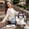 Marble Pattern Tote Bag for Women Casual Large Capacity Fashion Handbag for Daily Shopping Work