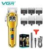 VGR V-693 Professional Cordless Hair Clipper for Men Metal Barber Kit with Trimmer - Hair Cutting Set for Precision Cutting with LED Digital Display