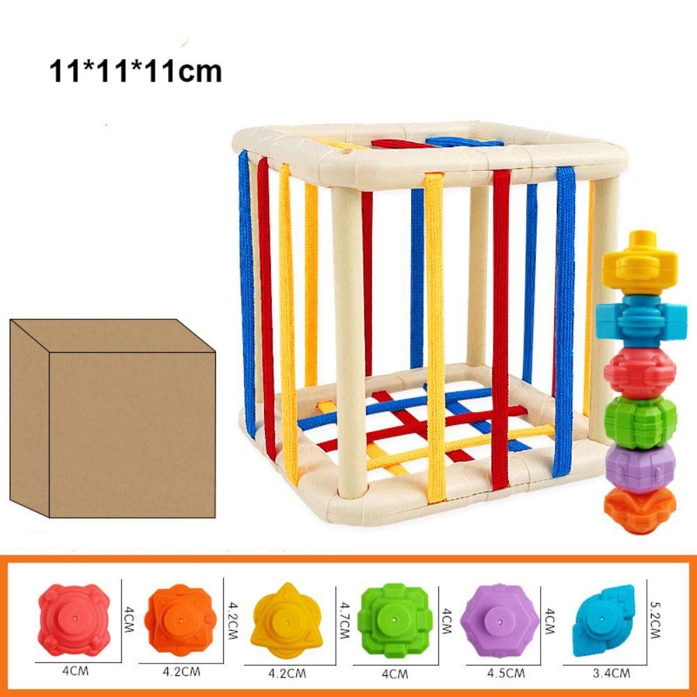 Blocks 5 Styles Baby Montessori Shape Sorter Cube Plastic Sorting Game Rainbow Colorful Early Education