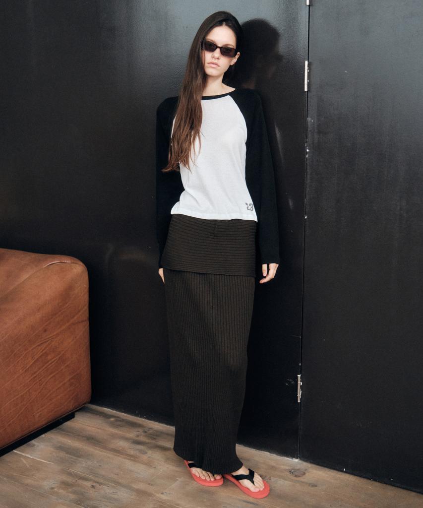 Cita Every Day Comfort Knit Long Skirt_Cts622(Cocoa)
