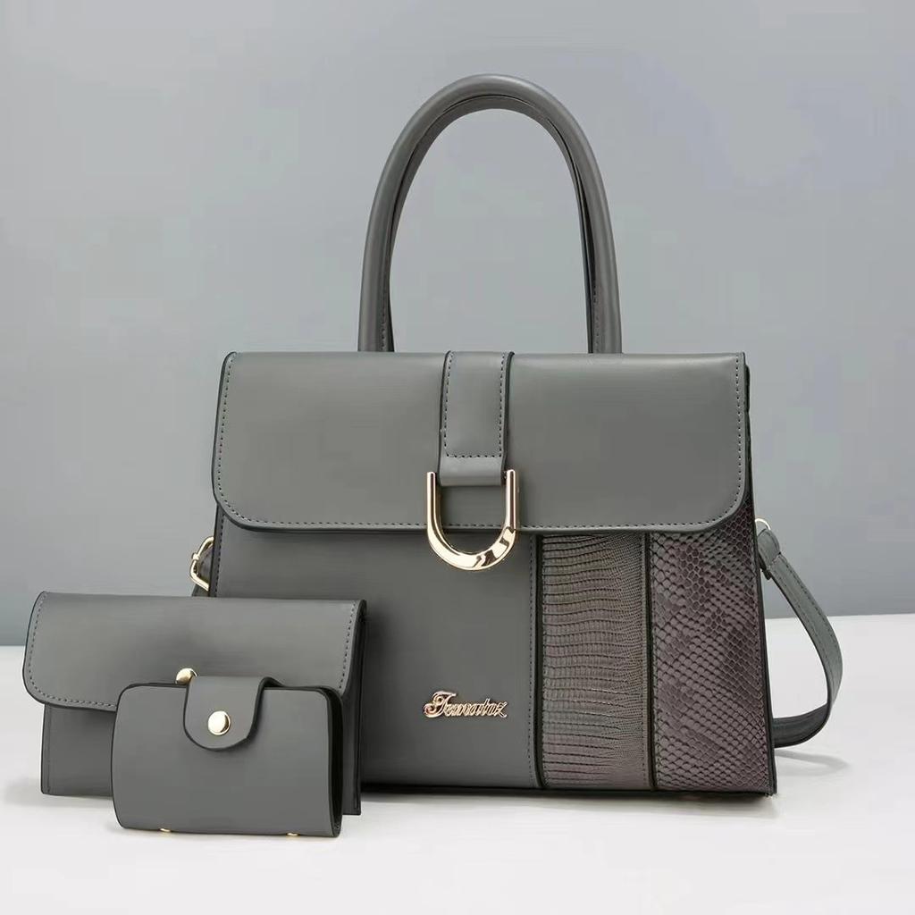 Neueste Patchwork Modische Tragetasche Patchwork Dreiteilige Damen Tasche Hochwertige Damen Tasche Mama Strapazierfähiges Material Tasche Handtasche für Frauen mittleren Alters