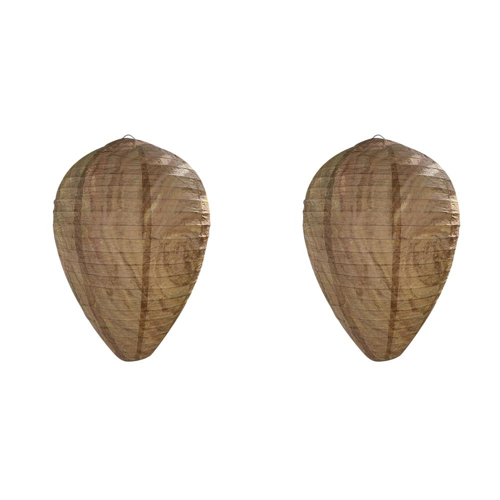 1-5PCS Wasp Nest Decoy Hornets Deterrents Non-Toxic Fake Nest Bee Decoy Beehive Lanterns Hanging Patio Garden Repellent Trap