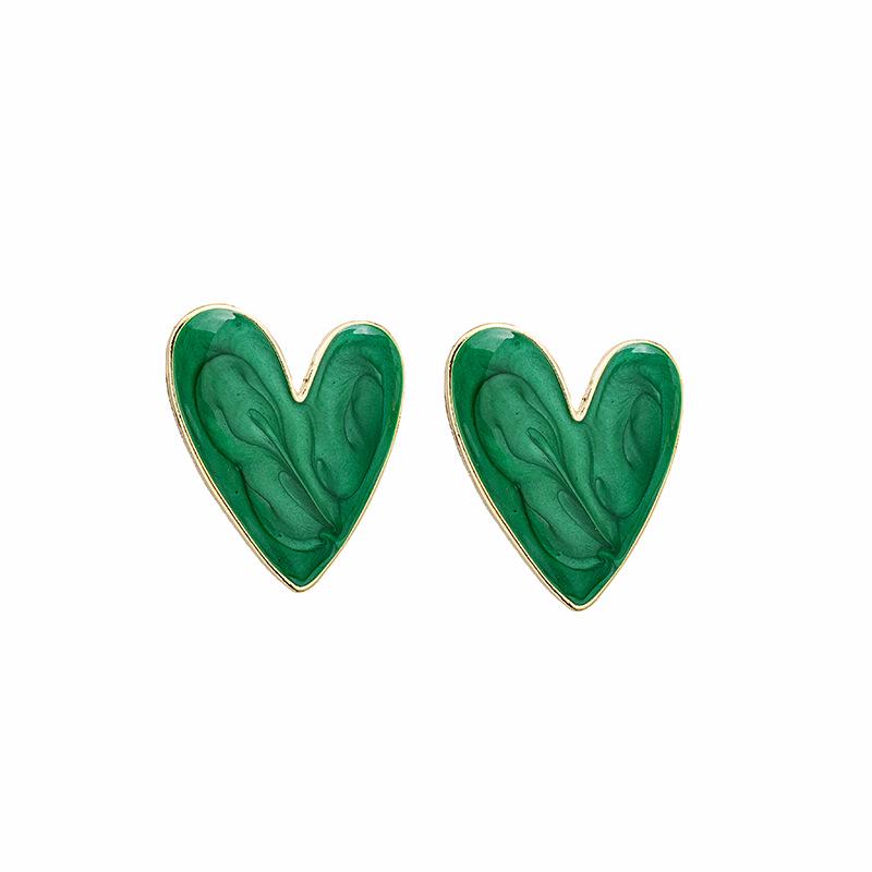 Silver Needle Heart Earrings: European & American Design, Cold Style, Exaggerated Fashion, Irregular Heart, Women’s Ear Jewelry