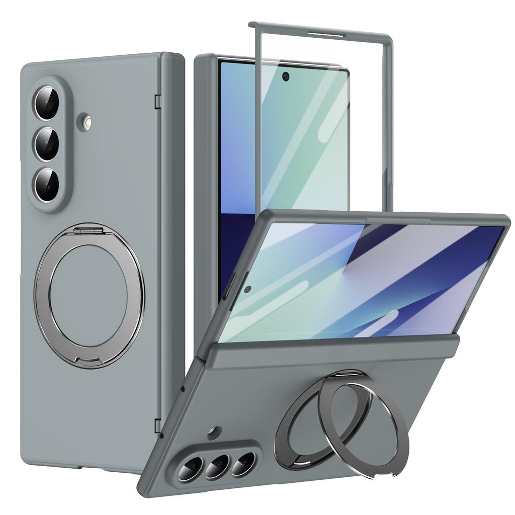 Ultrathin Magnetic Cover for Samsung Galaxy Z Fold 7/6/5 Multifunctional 360 Rotating Stand with Glass Screen Protector