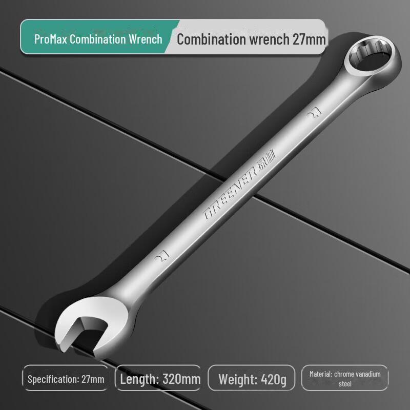 Green Forest Dual-Purpose Wrench Set: Double-Head, Open-End, 13-14mm