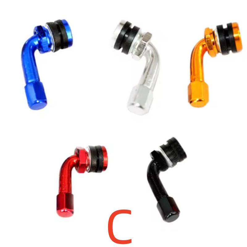 1 Pair Universal Aluminum Motorcycle Wheel 10.1mm/7.8mm tpms Tire Valves Stem for Motorbike Electric Scooter Bike 90 Degree CNC