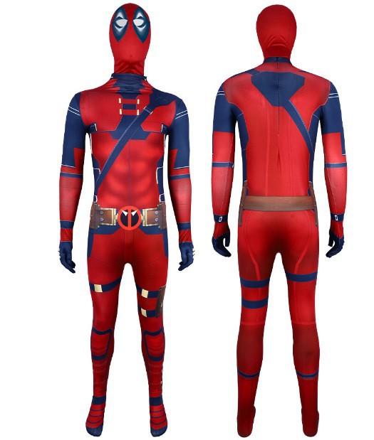 Live action movie Deadpool tight-fitting onesie cosplay costume, Halloween suit, children's anime costume