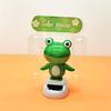 Solar Powered Dancing Frog Car Dashboard Decoration Shake Head Frog Auto Interior Ornaments Car Swinging Bobble Head Frog Decor