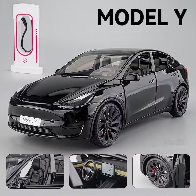 1:24 Model Y 3 S Suv Alloy Car Model Diecasts Metal Toy Vehicles Car Model Simulation Sound And Light Collection Childrens Gifts